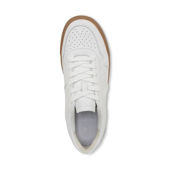 White Leather Gum Sole