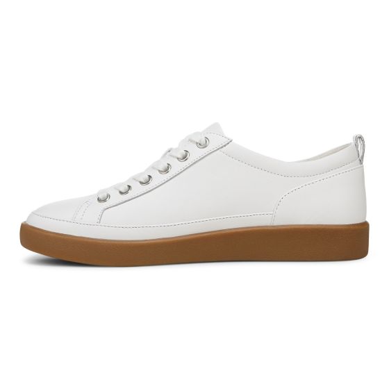 White Leather Gum Sole